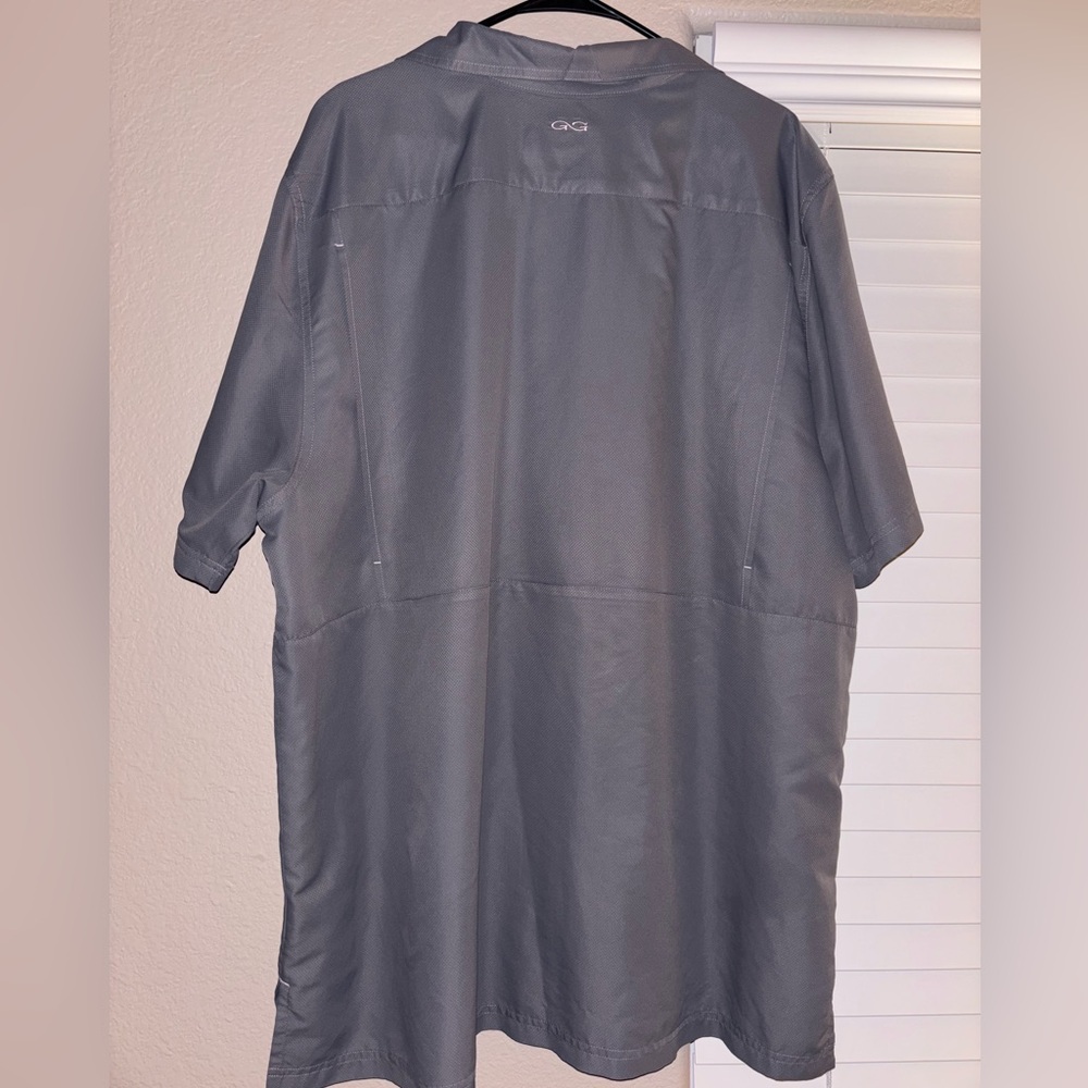 Game Guard Gray Short Sleeve Button-Up Shirt - Picture 2 of 2